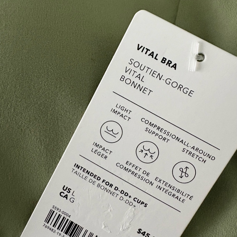 NWT Athleta Vital D-DD Sports Bra in Eucalyptus in Size L - Picture 5 of 8
